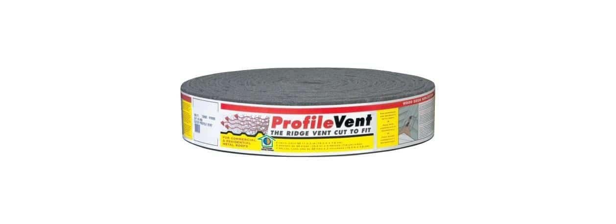 ProfileVent® Ridge Ventilation Closure For Metal Ridge Caps