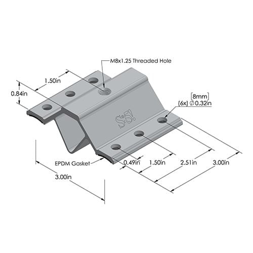 S-5!® CorruBracket™ 500T Mounts For Corrugated Metal Roofing