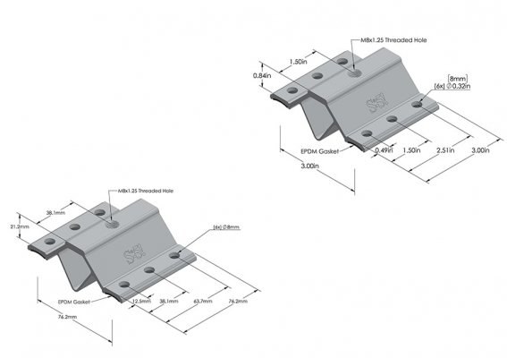 S 5 CorruBracket 500T Mounts for Corrugated Metal Roofing