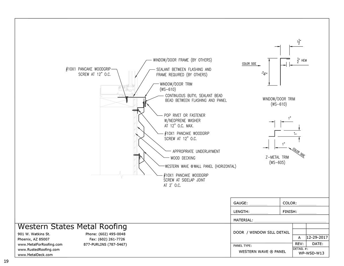 WS-605 Z-Metal Trim